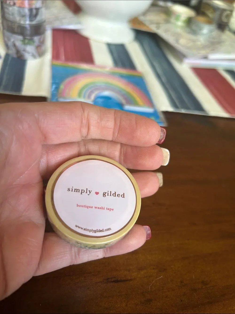 Simply Gilded Sticky Notes Pad and Decorative Washi Tape Set Multicolor new